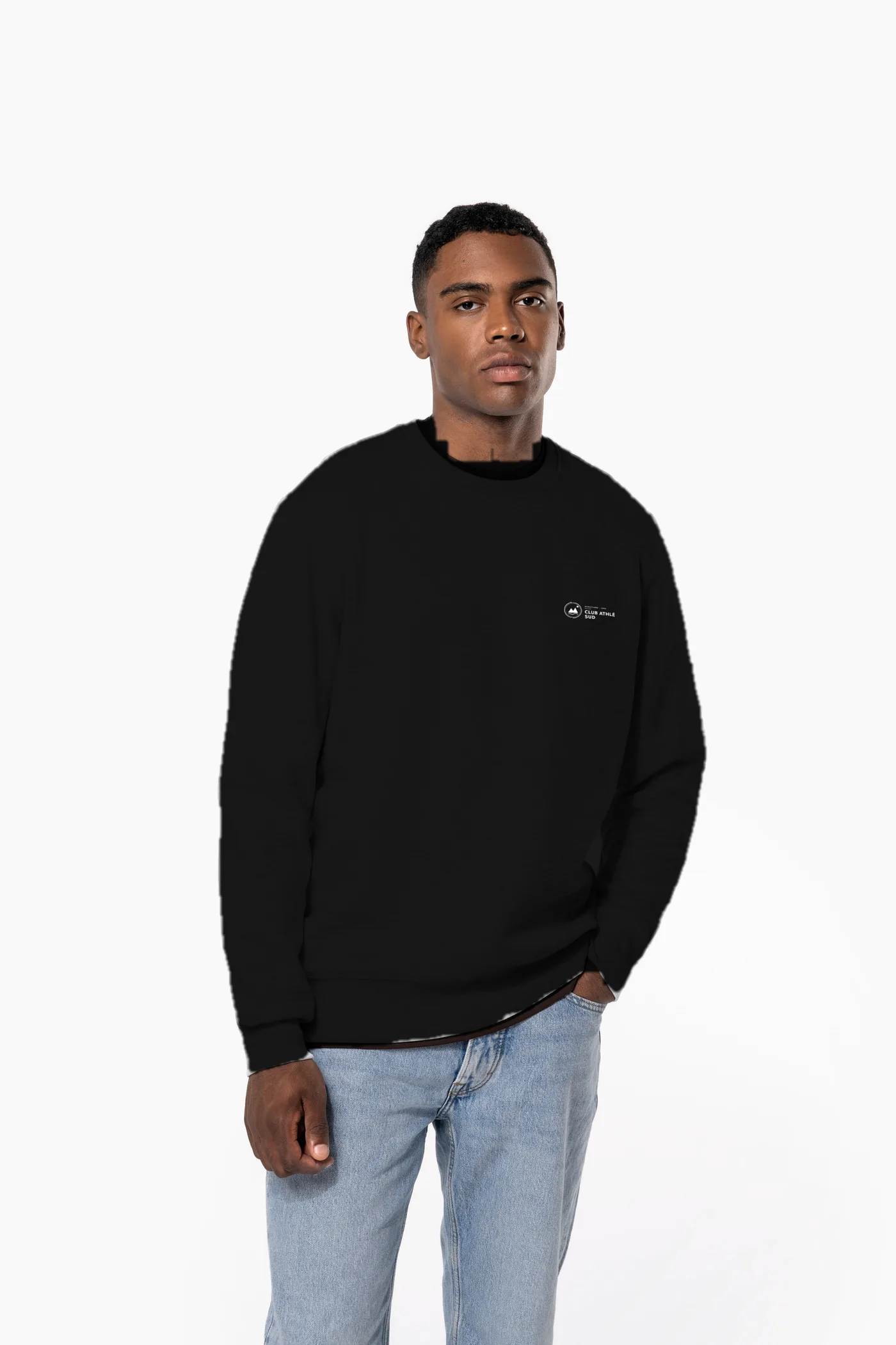 Sweat col rond en Noir